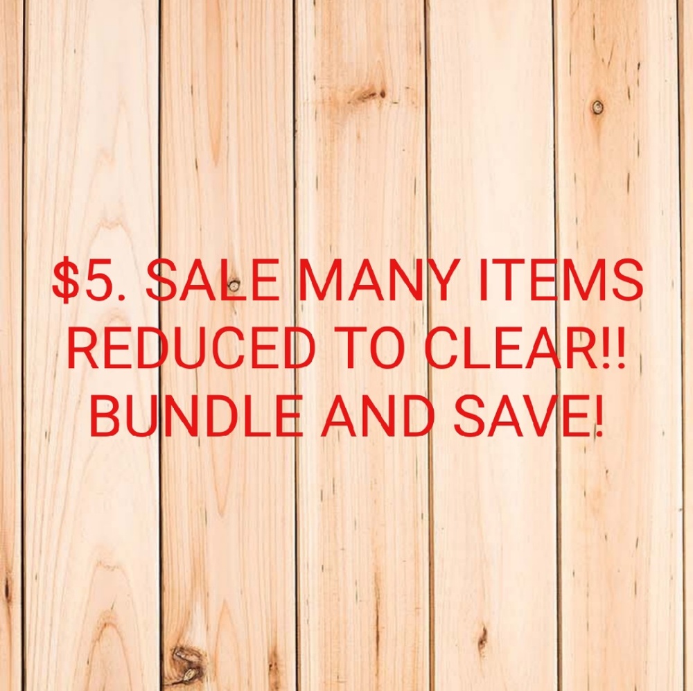 5 dollar sale items reduced to clear out closet